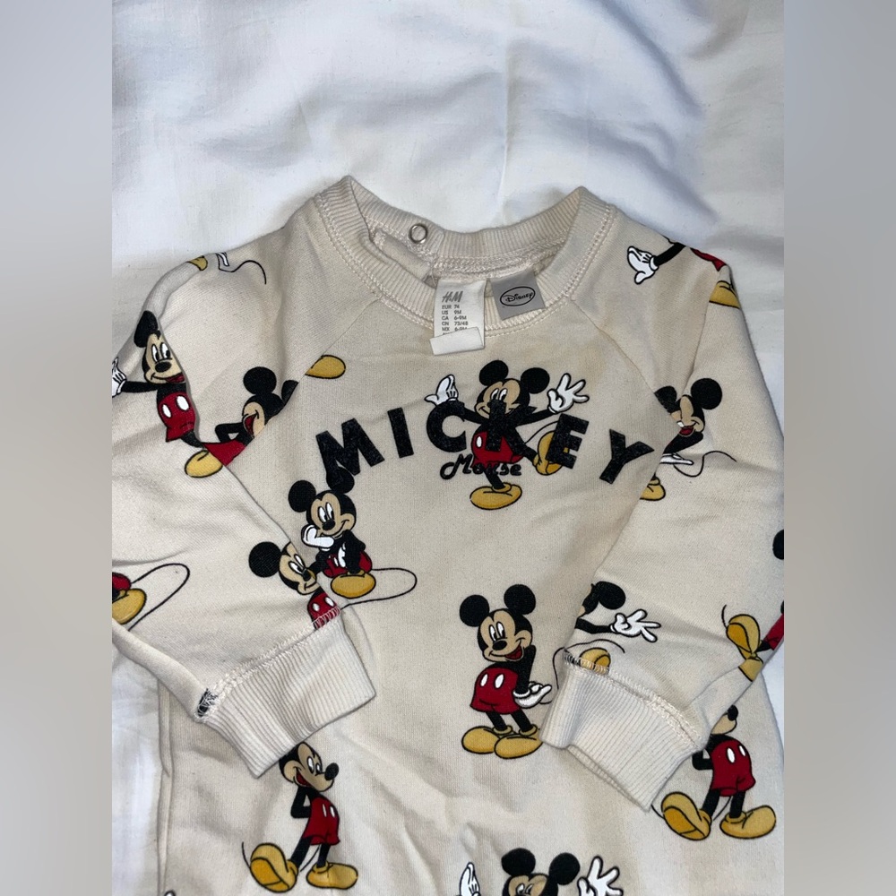 H&M Cream Mickey Mouse Sweatshirt